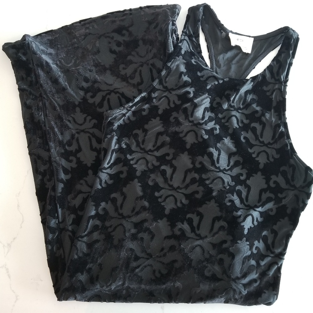 Urban Outfitters Velvet Black Midi Dress Size M